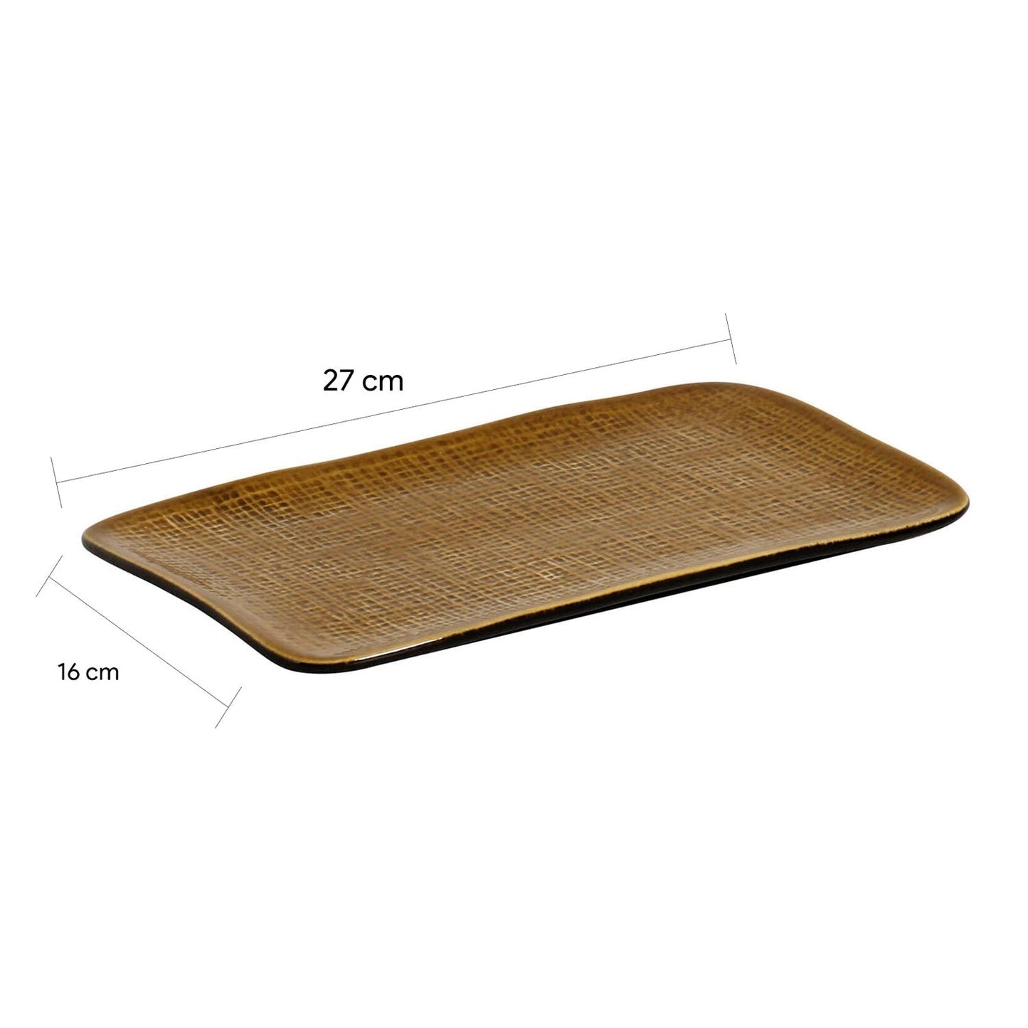 Porto Brasil AMBER RECTANGULAR PR MEDIUM JUTA dia. 10.63x6.3"  SKU: '1406477101