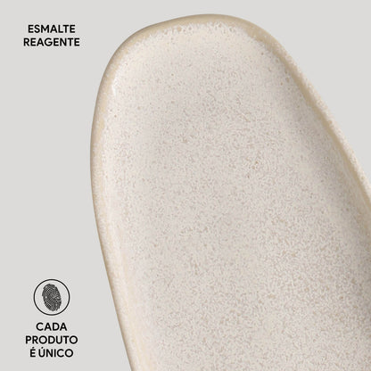 Porto Brasil LATTE SHALLOW OVAL PR LARGE ORGANIC STONEWARE dia. 14.17x5.12"  SKU: '14214108501