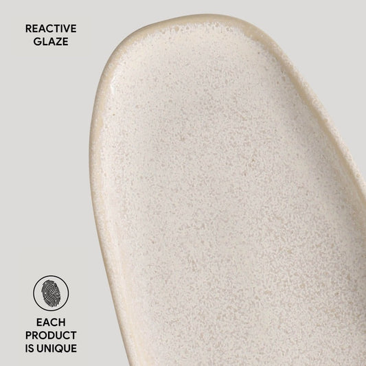 Porto Brasil LATTE SHALLOW OVAL PR LARGE ORGANIC STONEWARE dia. 14.17x5.12"  SKU: '14214108501