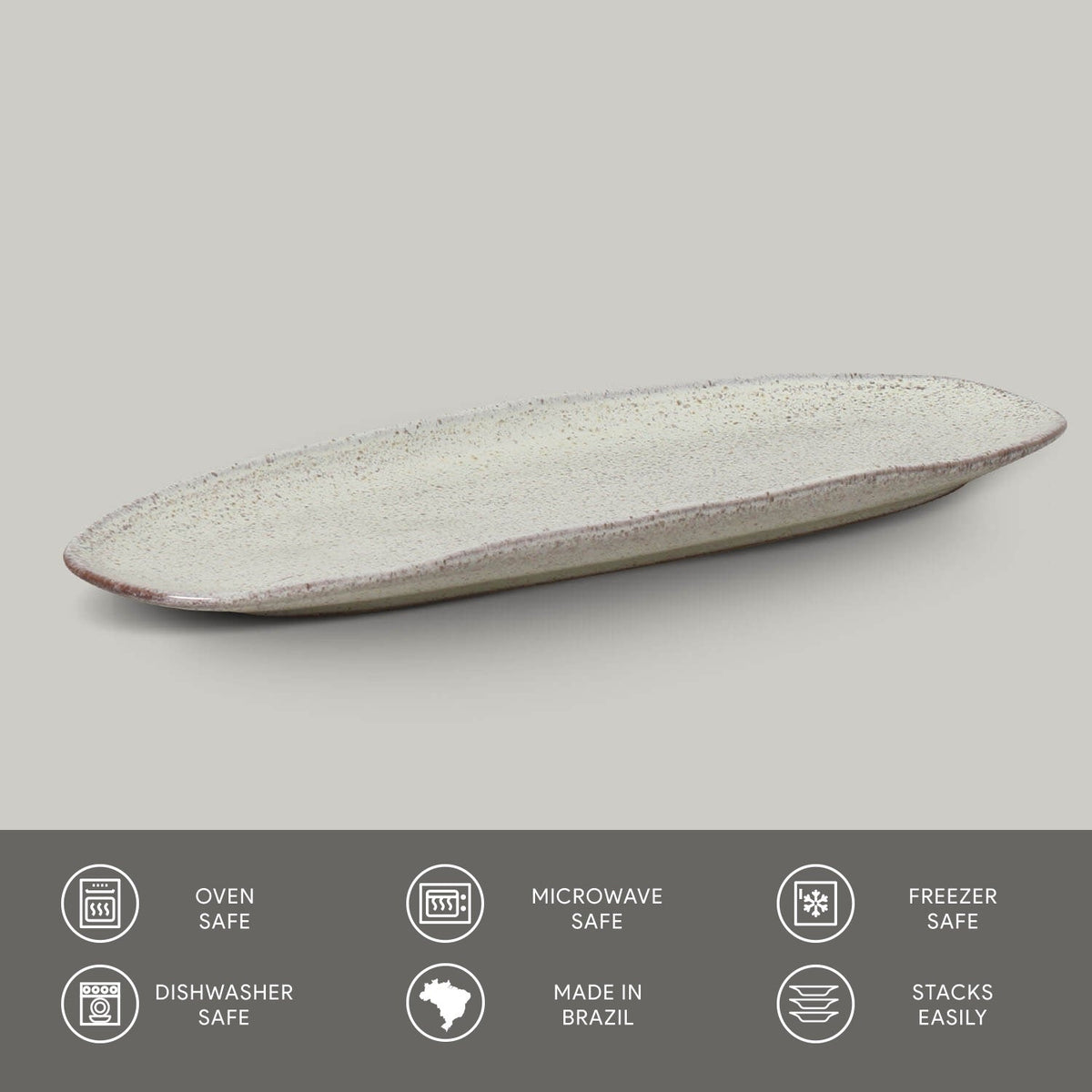 Porto Brasil PISTACHE SHALLOW OVAL PR LARGE ORGANIC STONEWARE dia. 14.17x5.12"  SKU: '14214108801