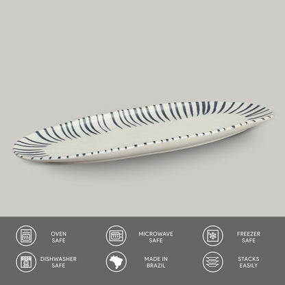 Porto Brasil ELEMENTO SHALLOW OVAL PR LARGE ORGANIC STONEWARE dia. 14.17x5.12"  SKU: '1421493101