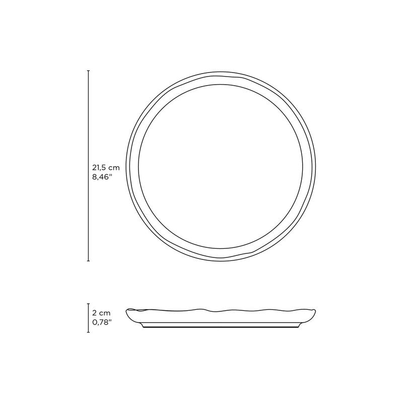 Porto Brasil TOURMALINE DESSERT PLATE BIO STONEWARE dia. 8.46"  SKU: '1431108901