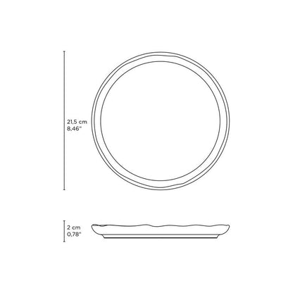 Porto Brasil TOURMALINE DESSERT PLATE BIO STONEWARE dia. 8.46"  SKU: '1431108901
