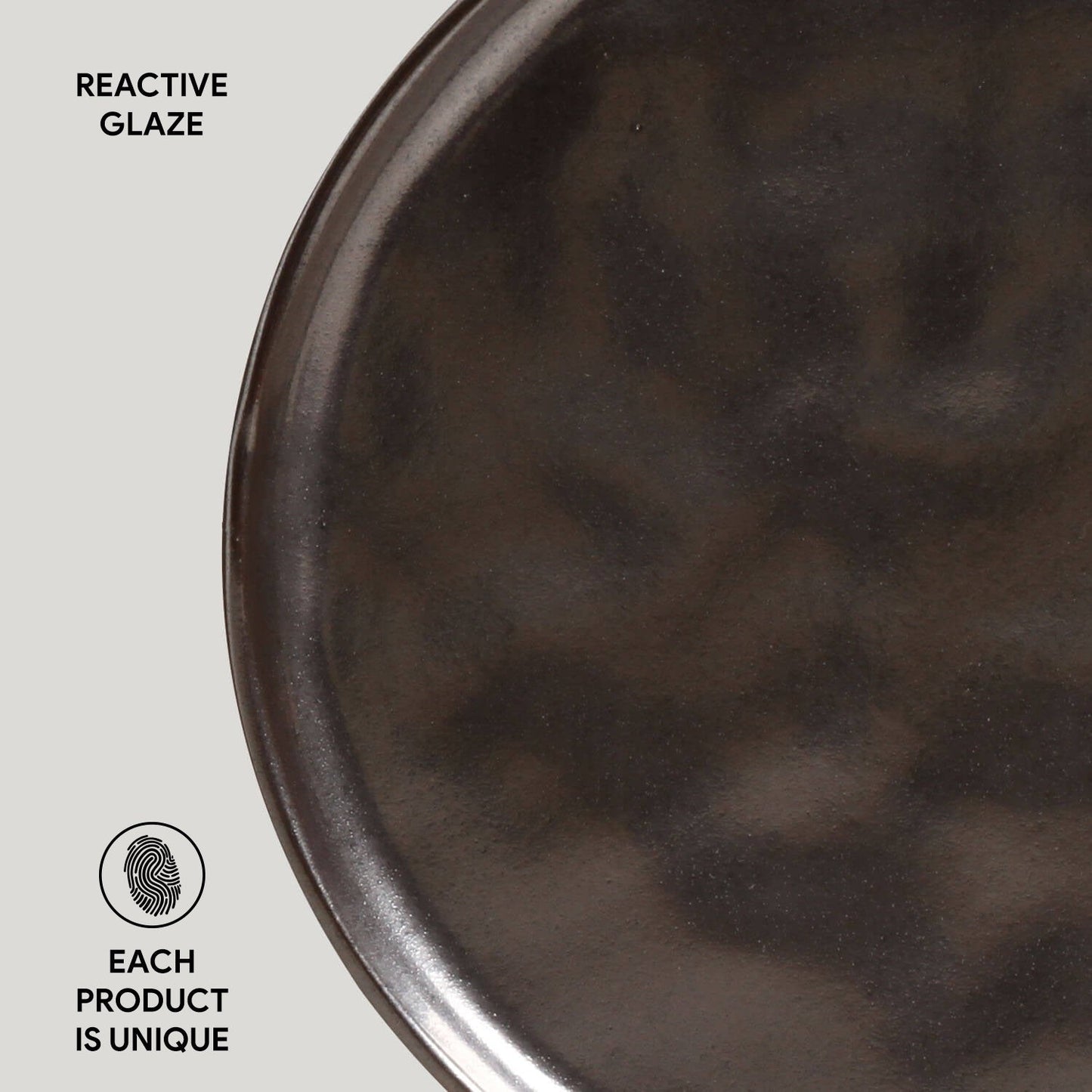 Porto Brasil METALLICA DESSERT PLATE BIO STONEWARE dia. 8.46"  SKU: '1431109301