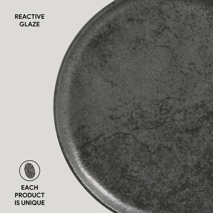Porto Brasil CHROMIUM DESSERT PLATE BIO STONEWARE dia. 7.68"  SKU: '1431115901