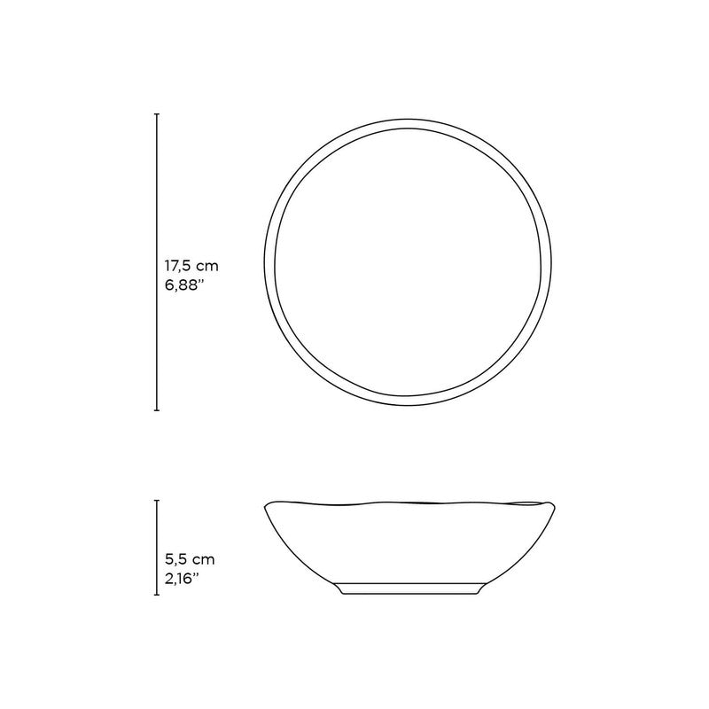 Porto Brasil DENIM BOWL ORGANIC STONEWARE dia. 6.9x2.2"  SKU: '14314113001