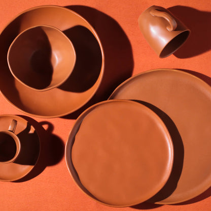 Porto Brasil TERRACOTTA DESSERT PLATE BIO STONEWARE dia. 8.46"  SKU: '143195701