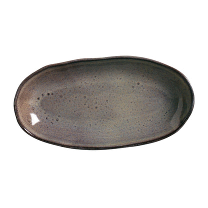 Porto Brasil TOURMALINE DEEP OVAL PR LARGE ORGANIC STONEWARE dia. 12.6x6.3"  SKU: '14414108901
