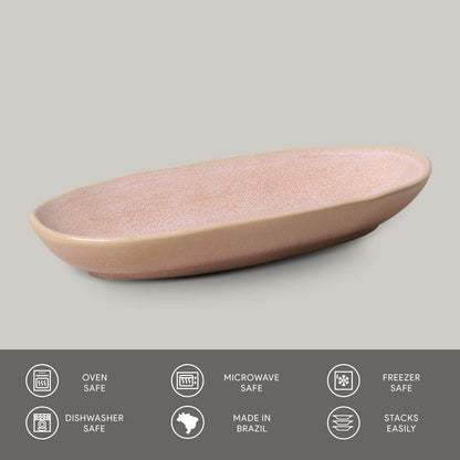 Porto Brasil LITCHI DEEP OVAL PR LARGE ORGANIC STONEWARE dia. 12.6x6.3"  SKU: '14414109201