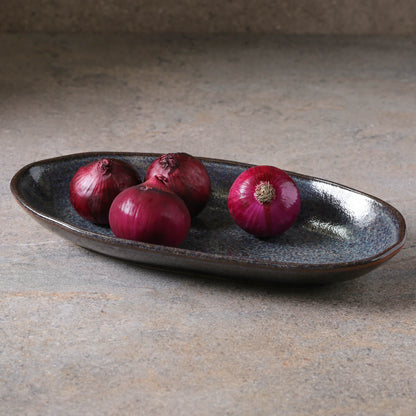 Porto Brasil TITANIUM DEEP OVAL PR LARGE ORGANIC STONEWARE dia. 12.6x6.3"  SKU: '14414109401