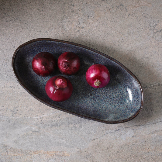 Porto Brasil TITANIUM DEEP OVAL PR LARGE ORGANIC STONEWARE dia. 12.6x6.3"  SKU: '14414109401