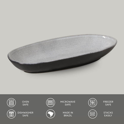 Porto Brasil DUST DEEP OVAL PR LARGE ORGANIC STONEWARE dia. 12.6x6.3"  SKU: '14414115801