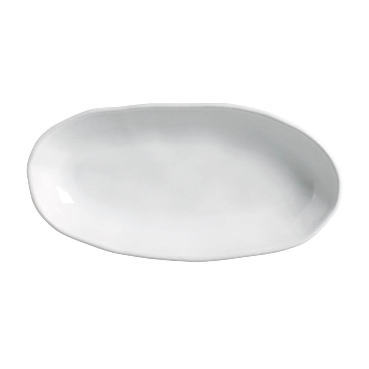 Porto Brasil NEW WHITE DEEP OVAL PR LARGE ORGANIC STONEWARE dia. 12.6x6.3"  SKU: '14414119801