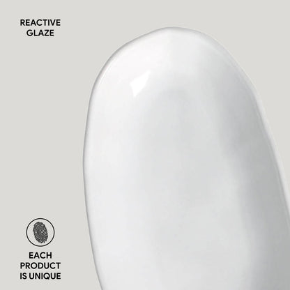 Porto Brasil NEW WHITE DEEP OVAL PR LARGE ORGANIC STONEWARE dia. 12.6x6.3"  SKU: '14414119801