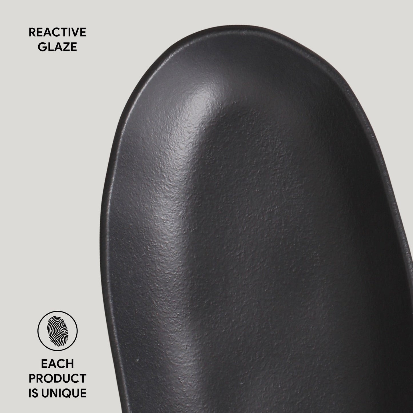 Porto Brasil MATTE BLACK DEEP OVAL PR LARGE ORGANIC STONEWARE dia. 12.6x6.3"  SKU: '1441473901