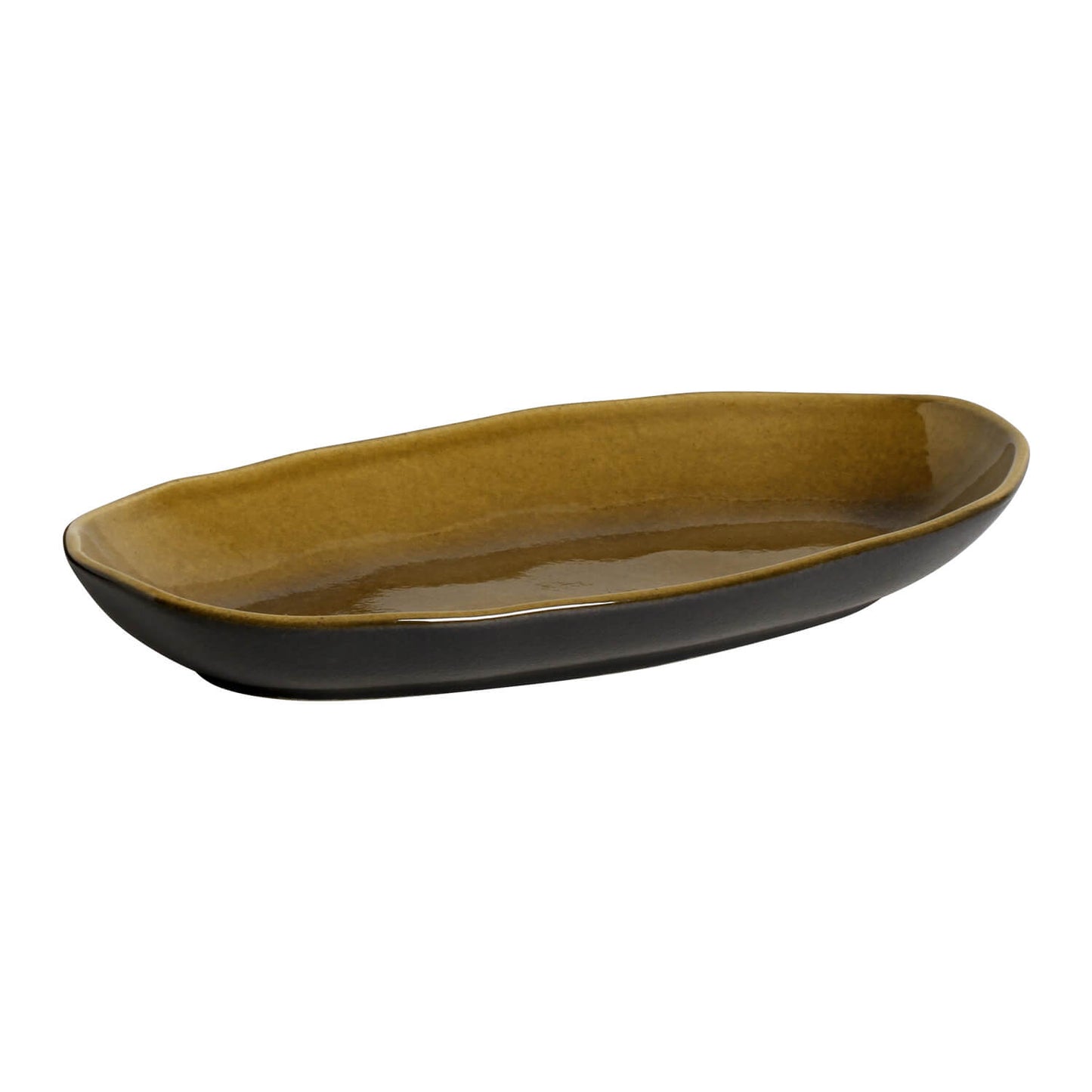 Porto Brasil AMBER DEEP OVAL PR LARGE ORGANIC STONEWARE dia. 12.6x6.3"  SKU: '1441477101