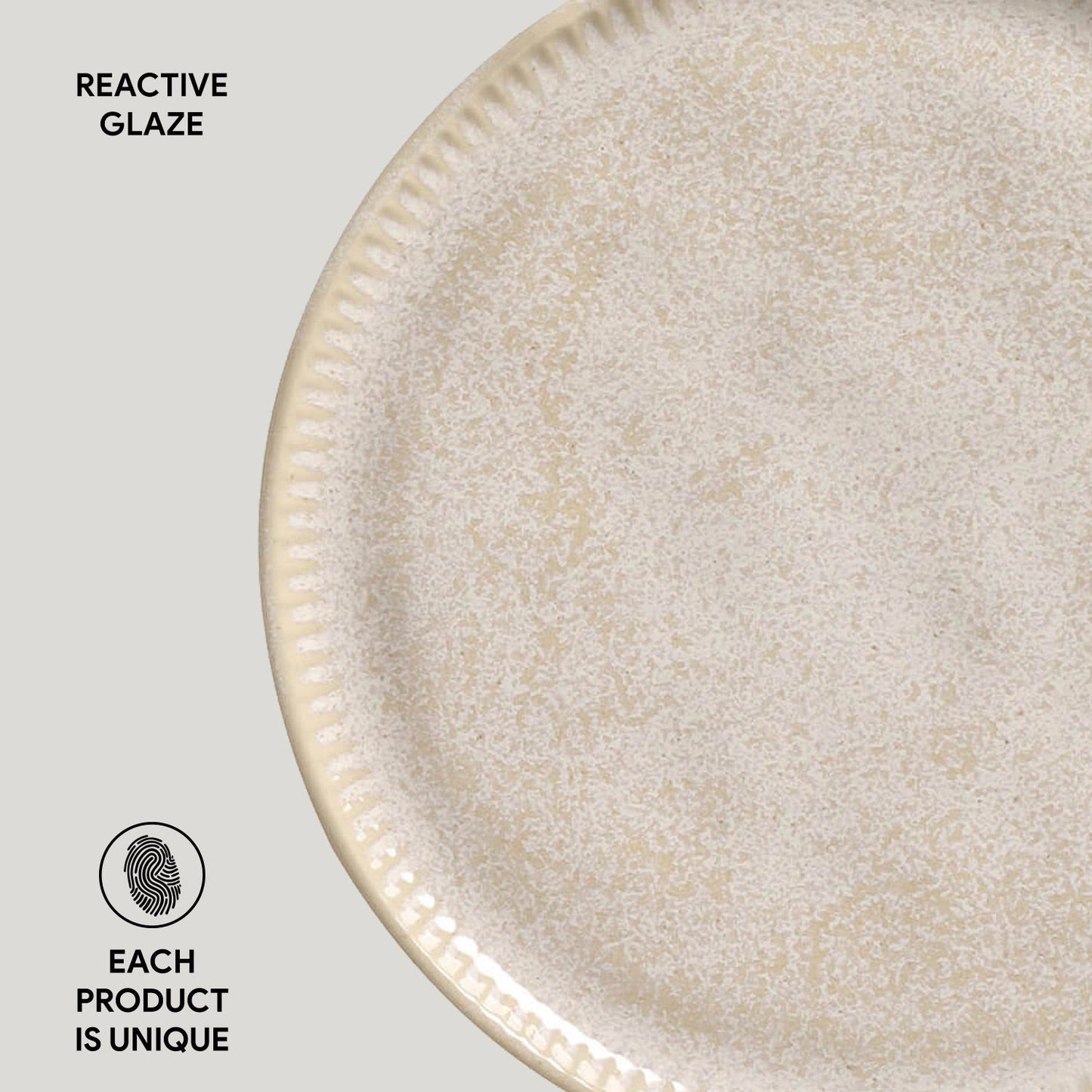 Porto Brasil LATTE LINHAS DESSERT PLATE STONEWARE dia. 8.46"  SKU: '1461108501