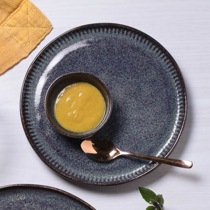 Porto Brasil TITANIUM LINHAS DESSERT PLATE STONEWARE dia. 8.46"   SKU: '1461109401