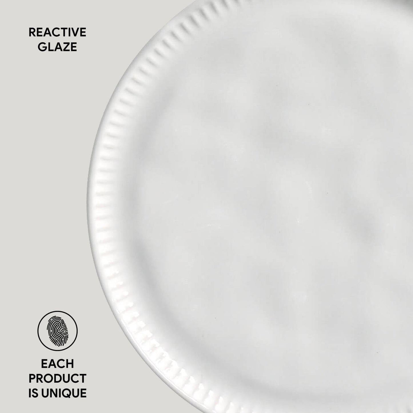 Porto Brasil NEW WHITE LINHAS DESSERT PLATE STONEWARE dia. 8.46"   SKU: '1461119801