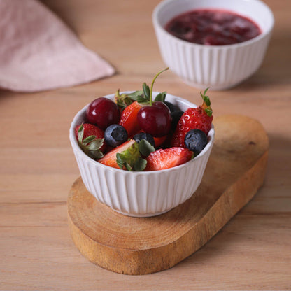 Porto Brasil NEW WHITE LINHAS RAMEKIN STONEWARE dia. 3.5x1.97"  SKU: '14661119801
