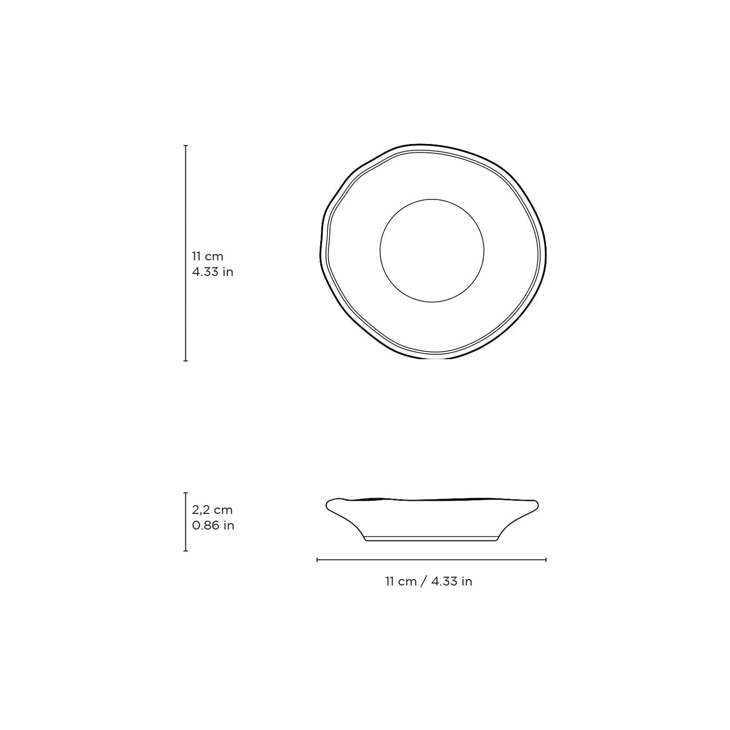 Porto Brasil LITCHI RAMEKIN JUTA STONEWARE dia. 4.33x0.87"  SKU: '14664109201