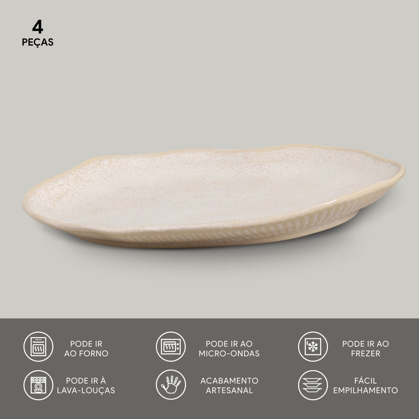 Porto Brasil LATTE SHALLOW OVAL PR MEDIUM BIO STONEWARE dia. 11.81x7.87"  SKU: '14831108501
