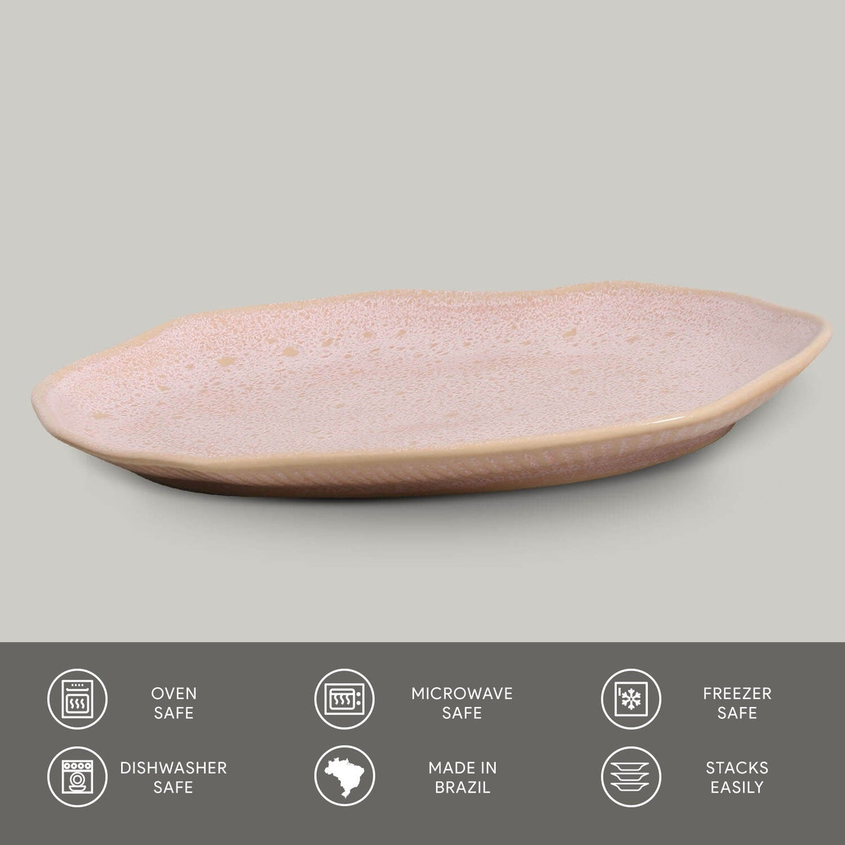Porto Brasil LITCHI SHALLOW OVAL PR MEDIUM BIO STONEWARE dia. 11.81x7.87"  SKU: '14831109201