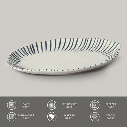 Porto Brasil ELEMENTO SHALLOW OVAL PR MEDIUM BIO STONEWARE dia. 11.81x7.87"  SKU: '1483193101