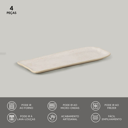 Porto Brasil LATTE RECTANGULAR PR ORGANIC STONEWARE dia. 8.66x3.74"  SKU: '15014108501