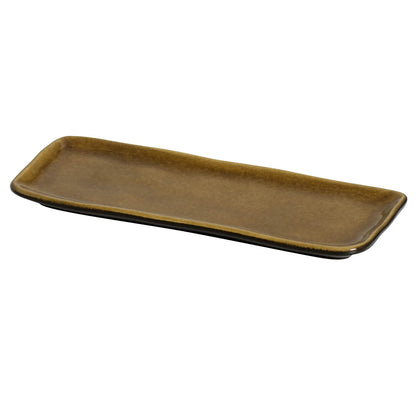 Porto Brasil AMBER RECTANGULAR PR ORGANIC STONEWARE dia. 8.66x3.74"  SKU: '1501477101