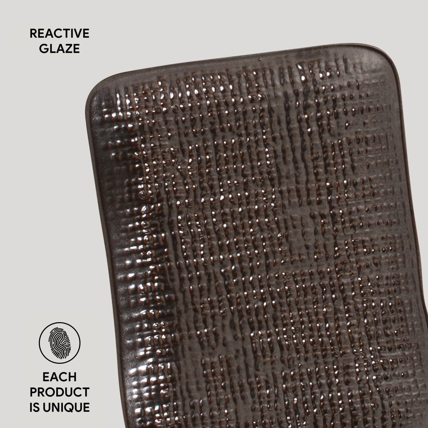 Porto Brasil METALLICA RECTANGULAR PR JUTA STONEWARE dia. 7.08x5.51"  SKU: '15064109301