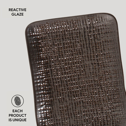 Porto Brasil METALLICA RECTANGULAR PR JUTA STONEWARE dia. 7.08x5.51"  SKU: '15064109301