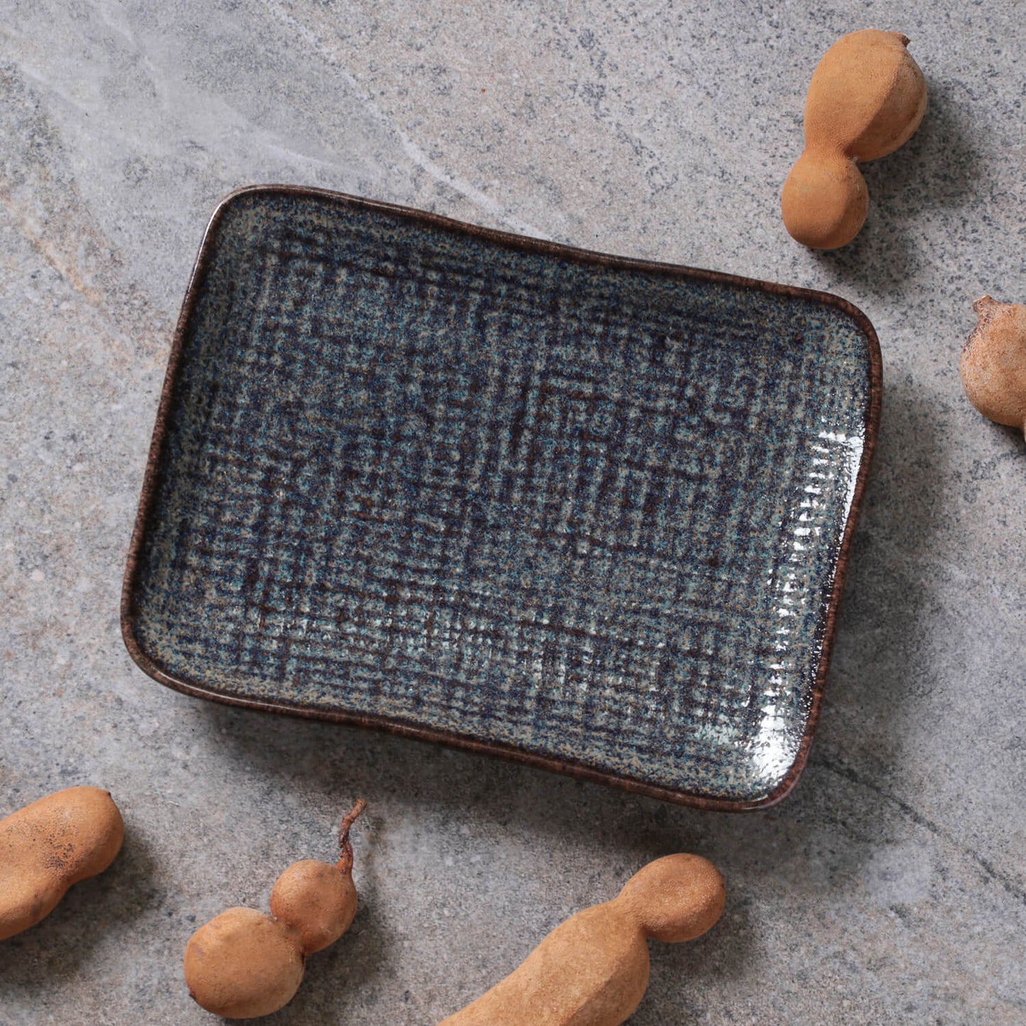 Porto Brasil TITANIUM RECTANGULAR PR JUTA STONEWARE dia. 7.08x5.51"  SKU: '15064109401