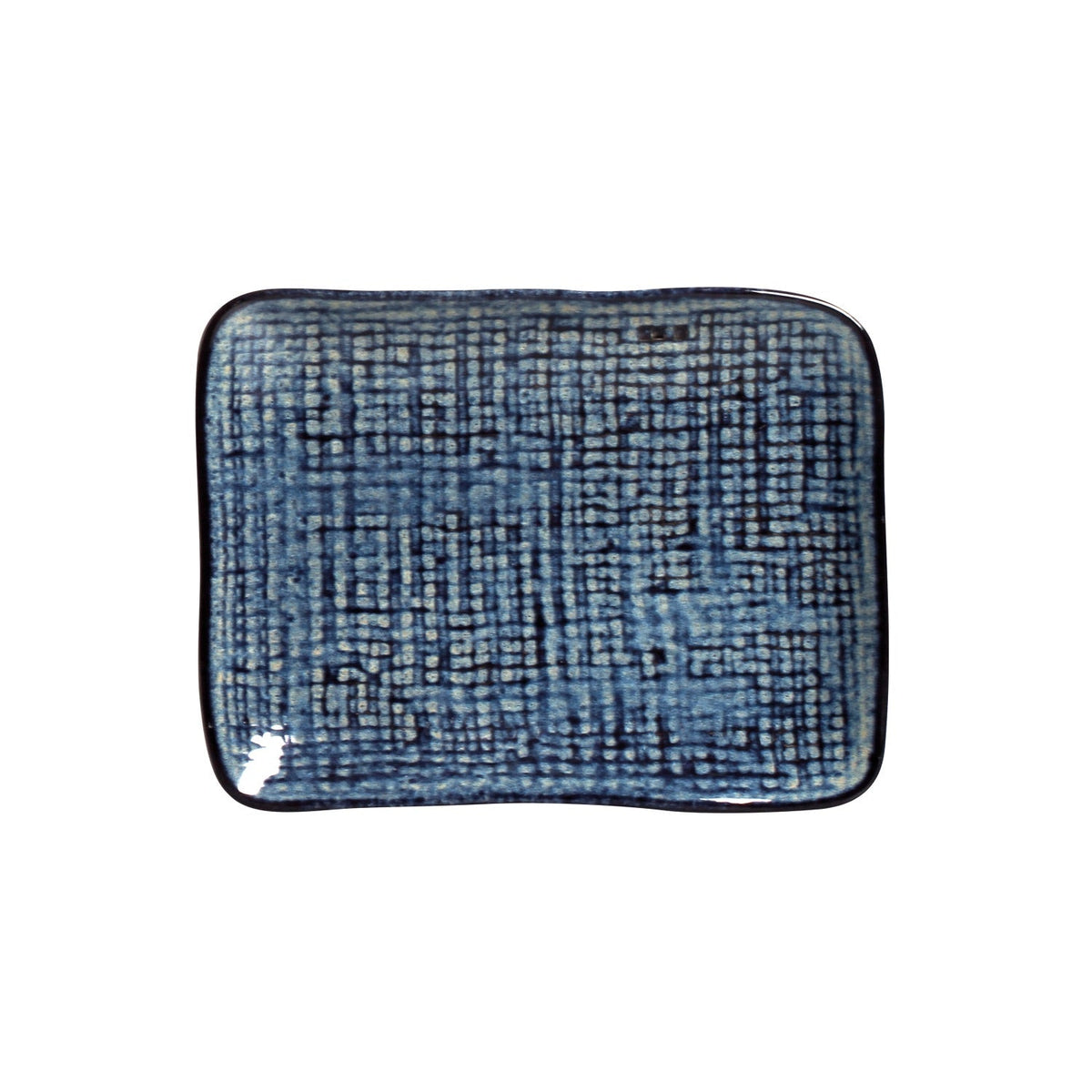 Porto Brasil DENIM RECTANGULAR PR JUTA STONEWARE dia. 7.08x5.51"  SKU: '15064113001