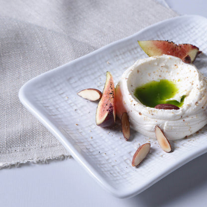 Porto Brasil NEW WHITE RECTANGULAR PR JUTA STONEWARE dia. 7.08x5.51"  SKU: '15064119801