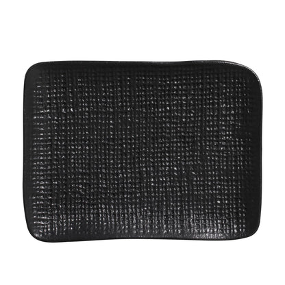 Porto Brasil MATTE BLACK RECTANGULAR PR JUTA STONEWARE dia. 7.08x5.51"  SKU: '1506473901