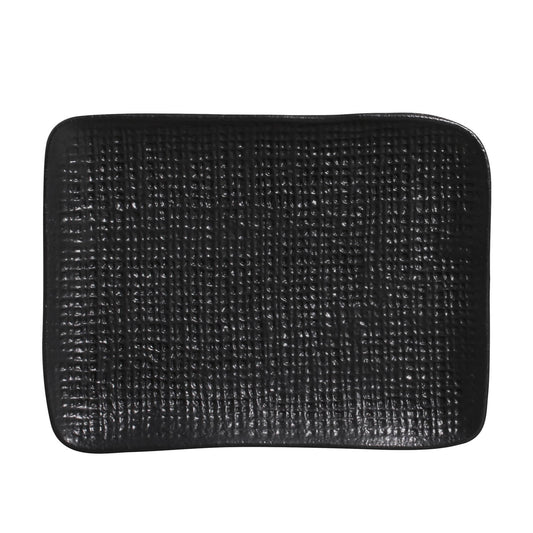 Porto Brasil MATTE BLACK RECTANGULAR PR JUTA STONEWARE dia. 7.08x5.51"  SKU: '1506473901