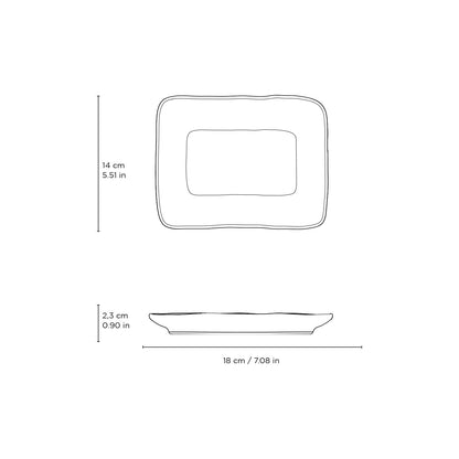 Porto Brasil NIGHT SKY RECTANGULAR PR JUTA STONEWARE dia. 7.08x5.51"  SKU: '1506477201