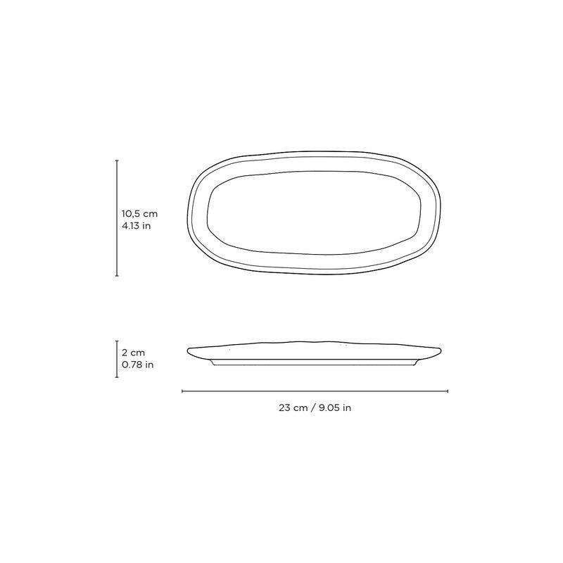 Porto Brasil GREENERY SHALLOW OVAL PR ORGANIC STONEWARE dia. 9.06x4.33"  SKU: '15114106501