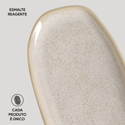 Porto Brasil LATTE SHALLOW OVAL PR ORGANIC STONEWARE dia. 9.06x4.33"  SKU: '15114108501