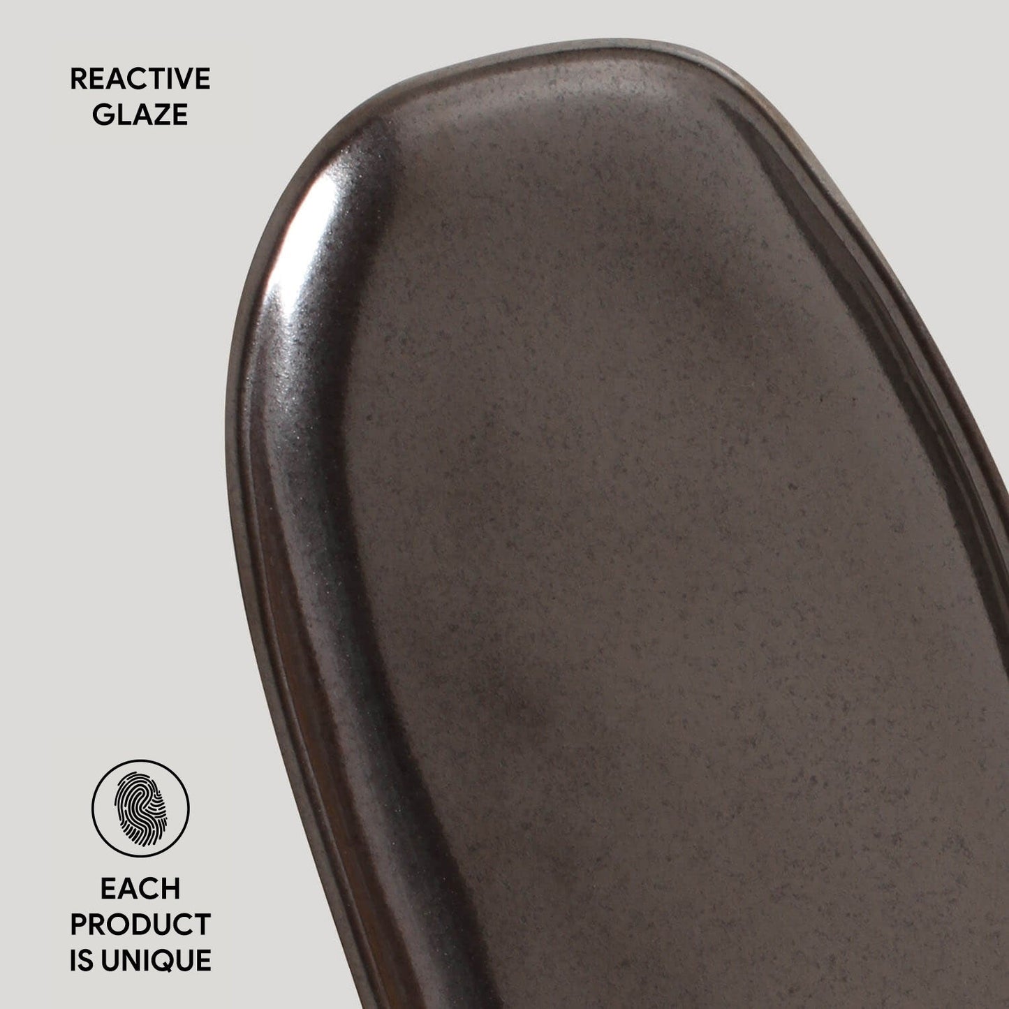 Porto Brasil METALLICA SHALLOW OVAL PR ORGANIC STONEWARE dia. 9.06x4.33"  SKU: '15114109301
