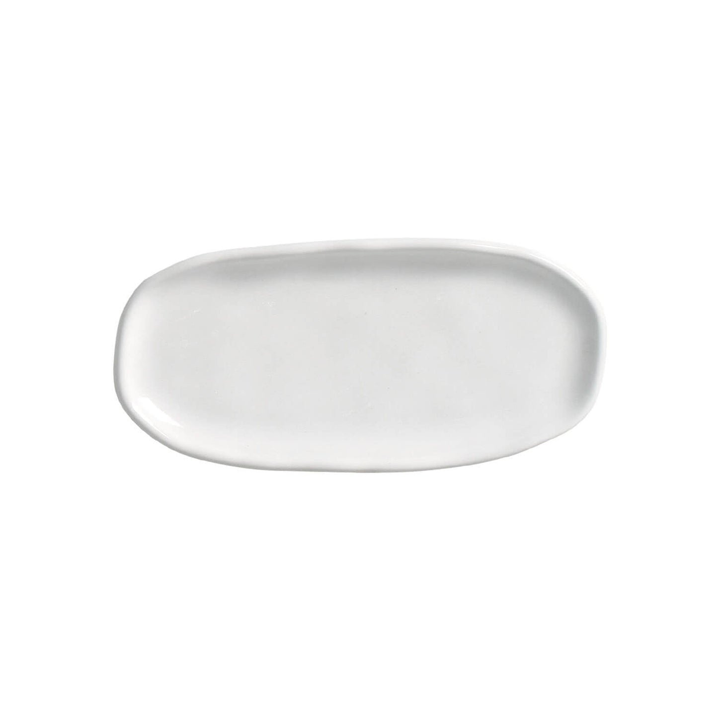 Porto Brasil NEW WHITE SHALLOW OVAL PR ORGANIC STONEWARE dia. 9.06x4.33"  SKU: '15114119801