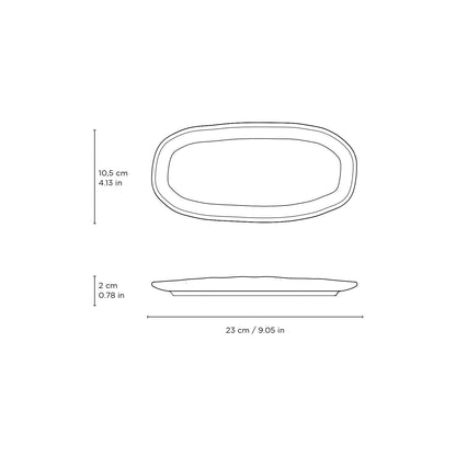 Porto Brasil NEW WHITE SHALLOW OVAL PR ORGANIC STONEWARE dia. 9.06x4.33"  SKU: '15114119801