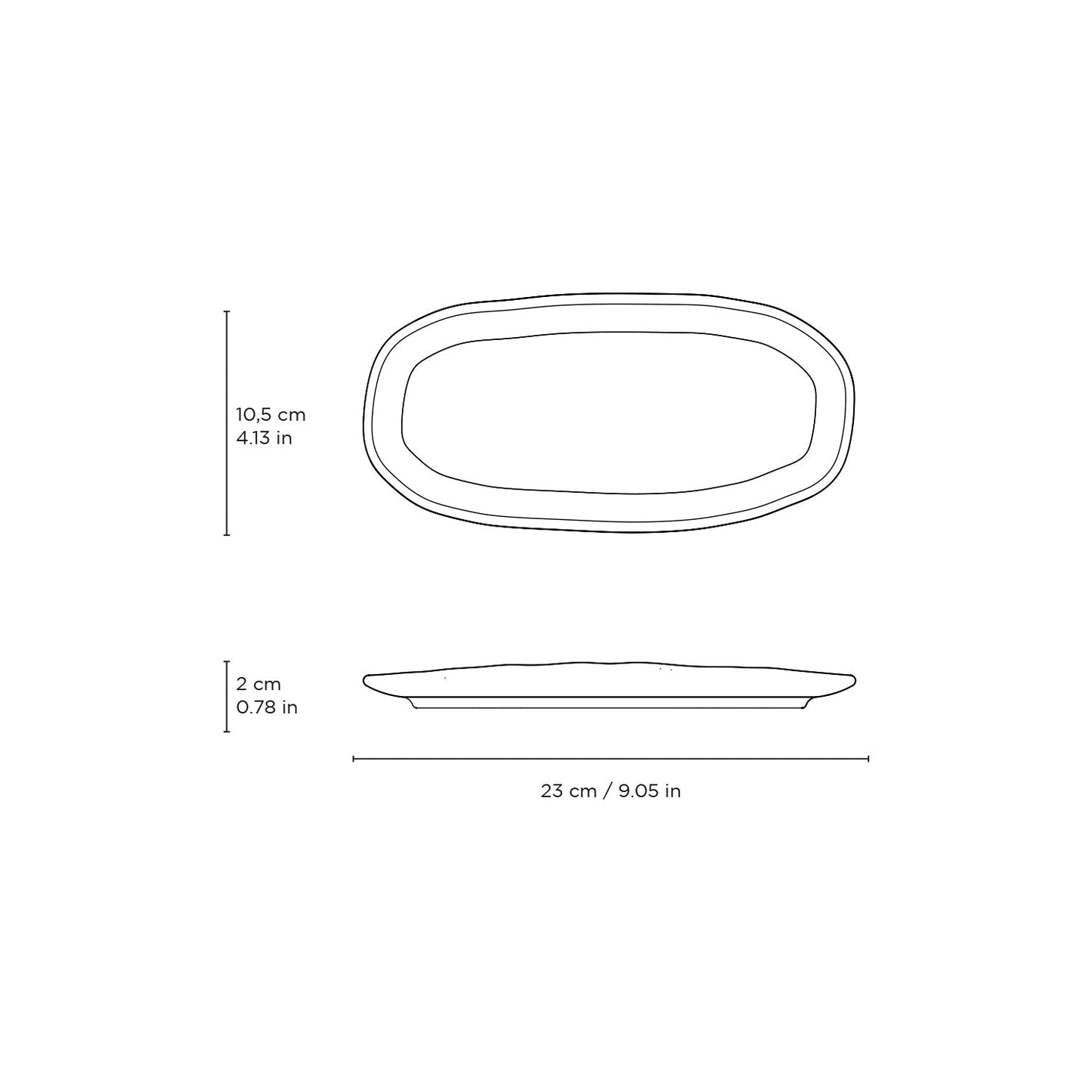 Porto Brasil MATTE BLACK SHALLOW OVAL PR ORGANIC STONEWARE dia. 9.06x4.33"  SKU: '1511473901