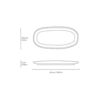 Porto Brasil MATTE BLACK SHALLOW OVAL PR ORGANIC STONEWARE dia. 9.06x4.33"  SKU: '1511473901