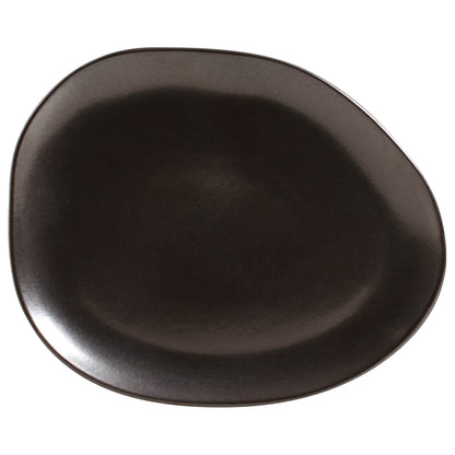 Porto Brasil METALLICA OVAL DINNER PLATE ORGANIC STONEWARE dia. 12.2"  SKU: '15314109301