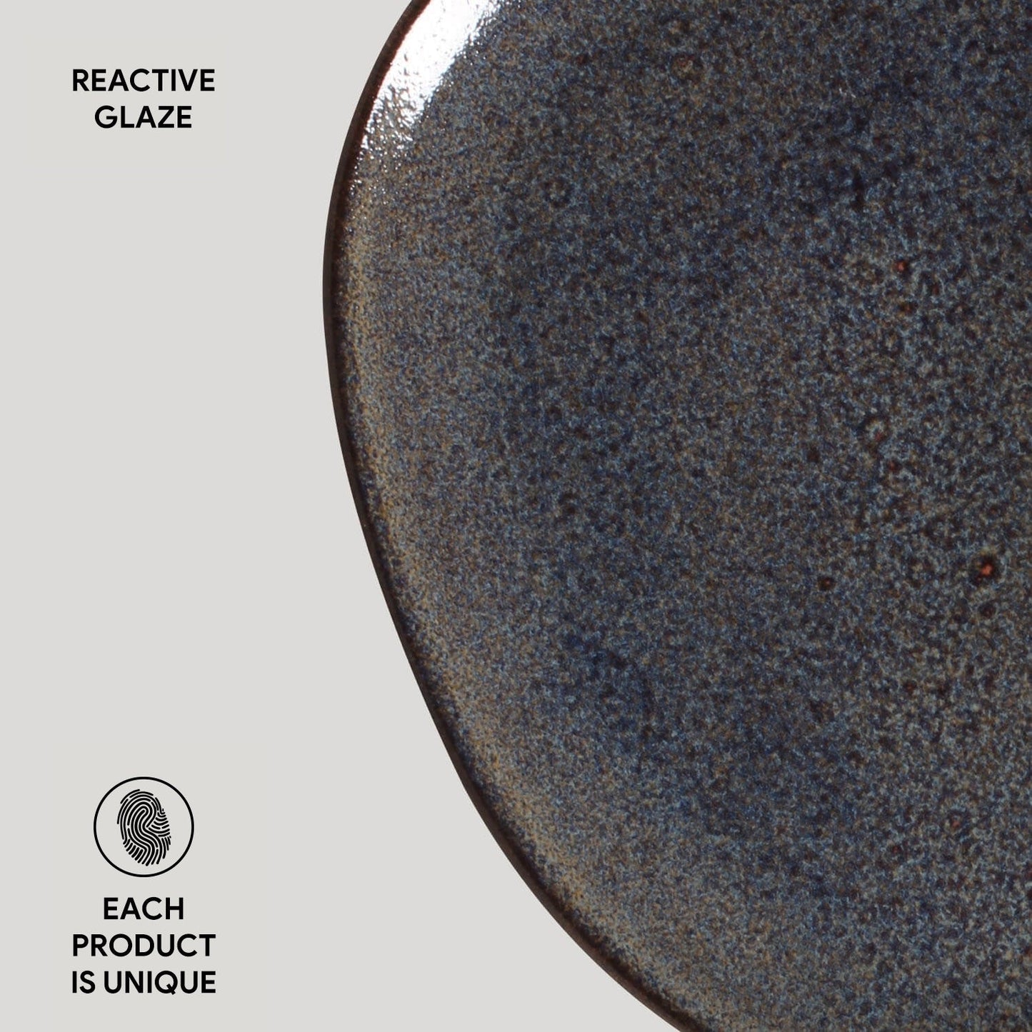 Porto Brasil TITANIUM OVAL DINNER PLATE ORGANIC STONEWARE dia. 12.2"  SKU: '15314109401