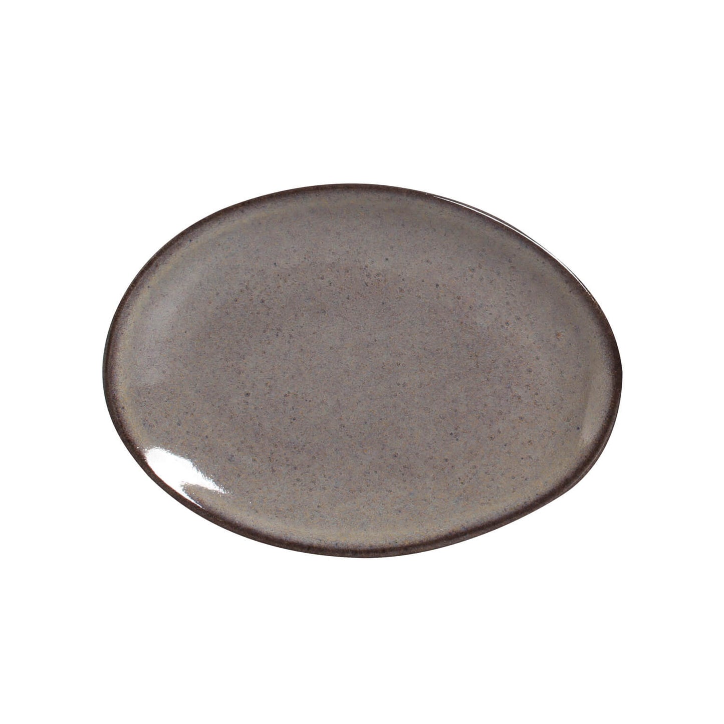 Porto Brasil TOURMALINE OVAL DESSERT PLATE ORGANIC STONEWARE dia. 8.86"  SKU: '15414108901