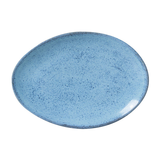 Porto Brasil BREEZE OVAL DESSERT PLATE ORGANIC STONEWARE dia. 8.86"  SKU: '15414109001