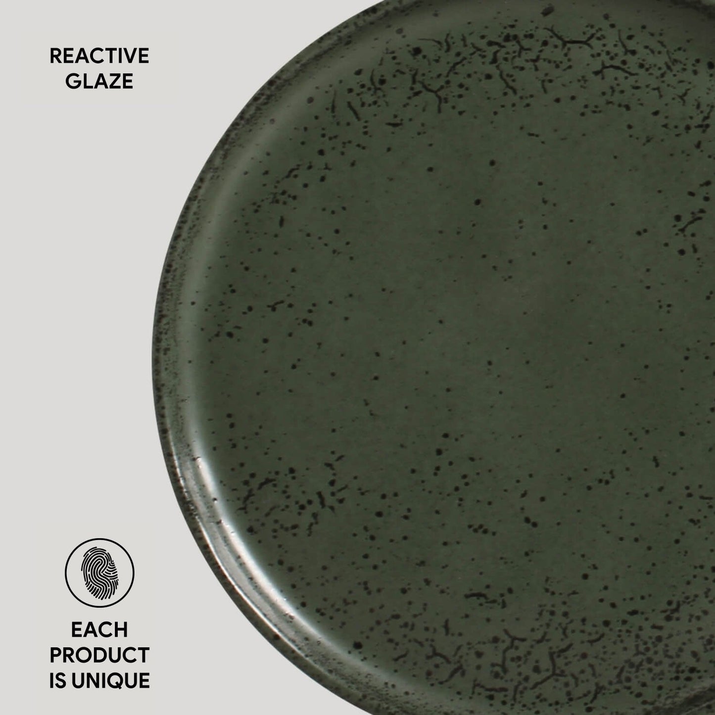 Porto Brasil GREENERY BREAD PLATE STONEWARE dia. 6.1x0.63"  SKU: '15931106501